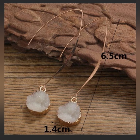 Crystal and Gold Earrings - Picture 3 of 3